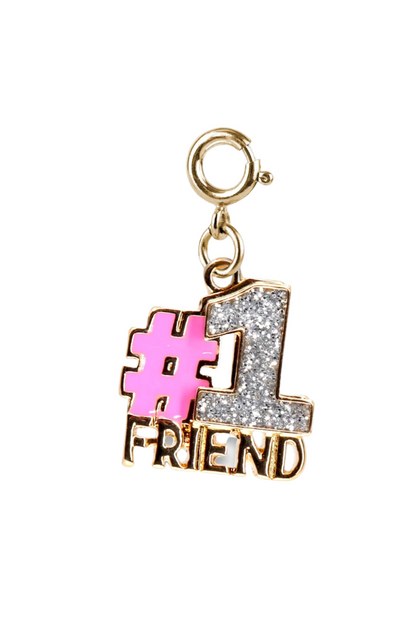 Gold Glitter #1 Friend Charm