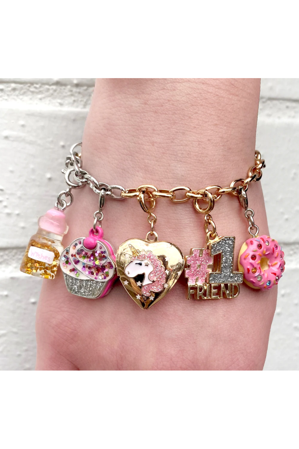 Gold Glitter #1 Friend Charm