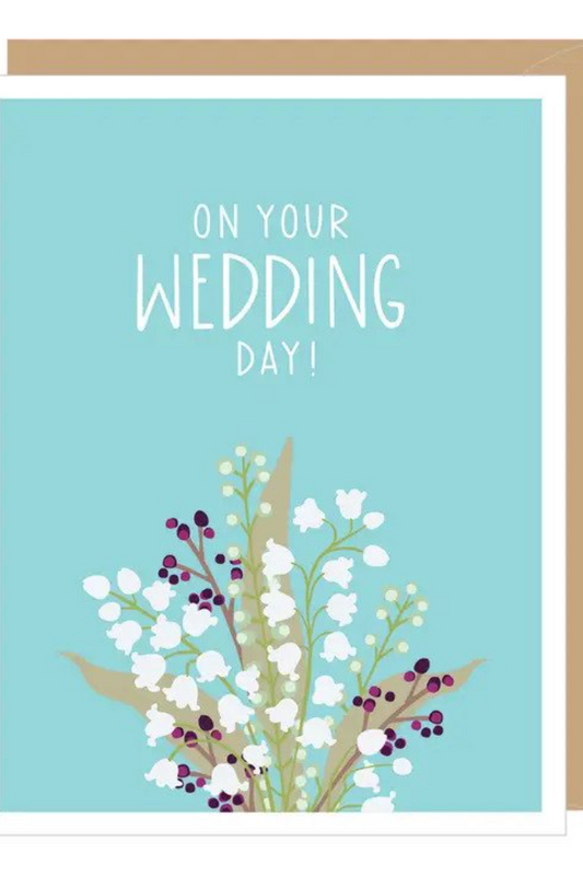 Lily of the Valley Bouquet Wedding Card