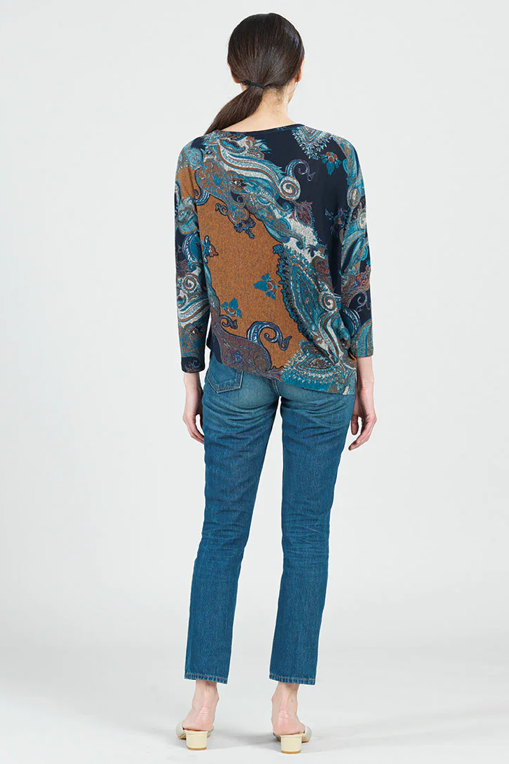 Half&Half Sleeve Sweater Top