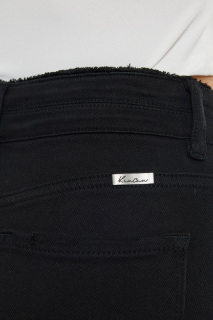 Kan Can High Rise WB Detail Ankle Skinny (KC7317BK)