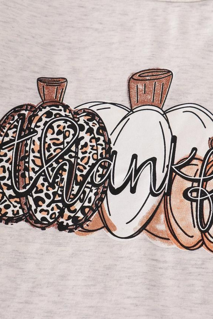 Grey Thankful Pumpkin Top Mommy & Me