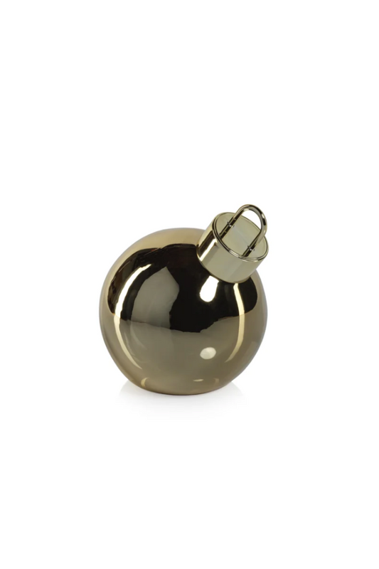 LED Metallic Glass Oversized Ornament Ball - Gold - 5 in