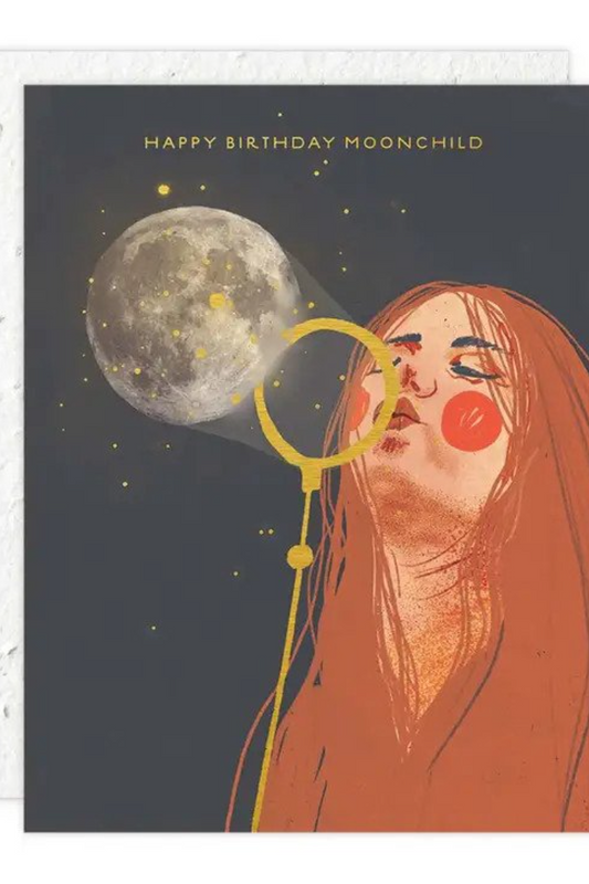 Moon Child Birthday Card