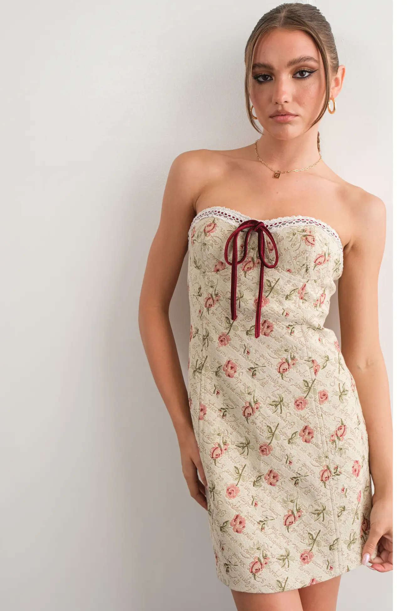 Lace Jacquard Minidress