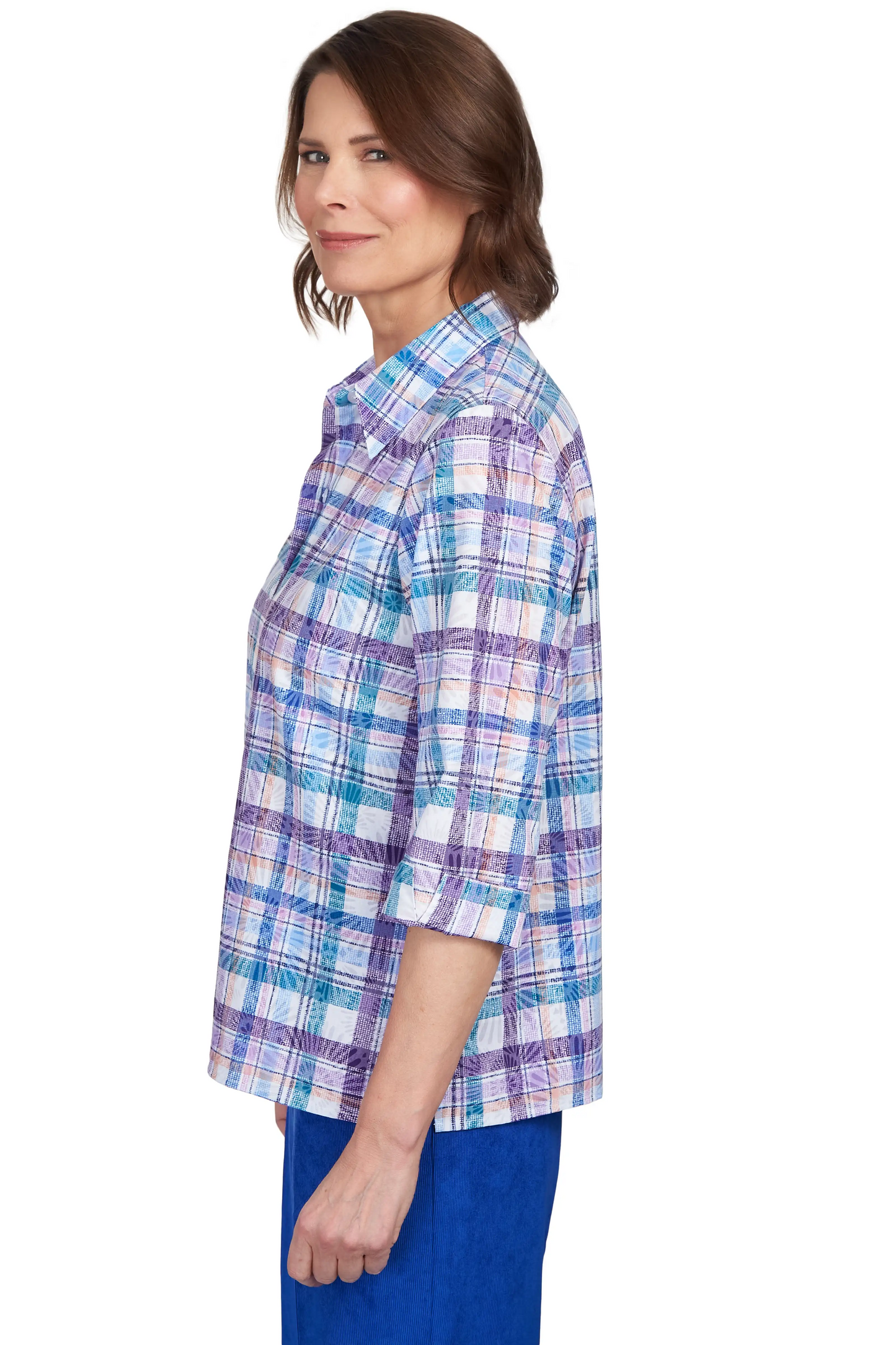 Endearing Plaid Button Down Top