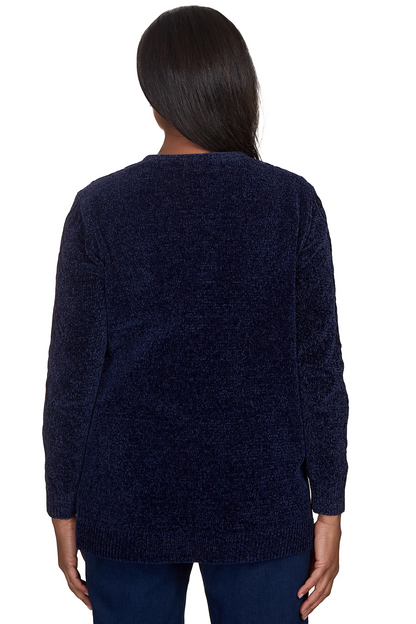 Chenille Long Open Cardigan