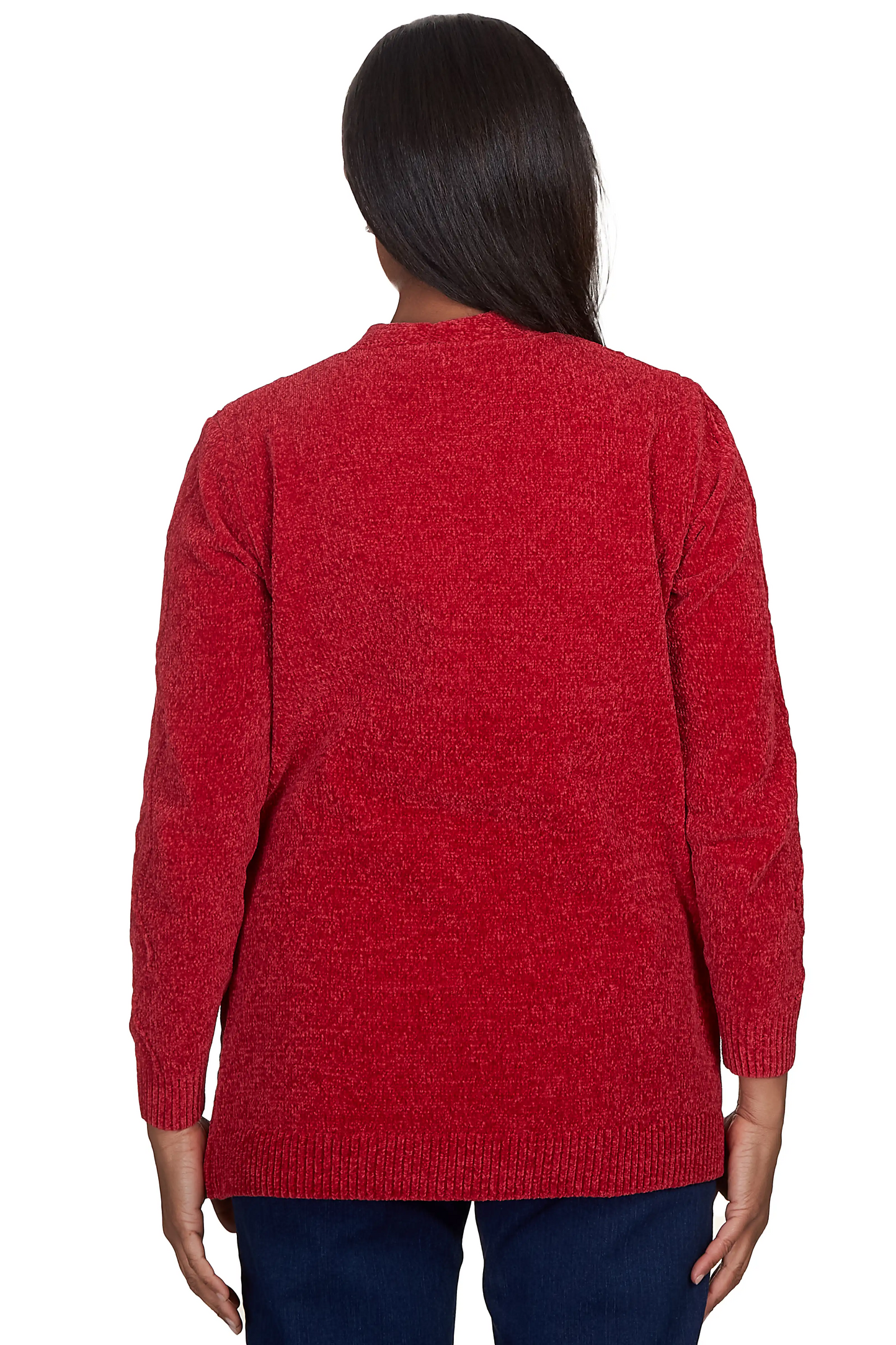 Chenille Long Open Cardigan