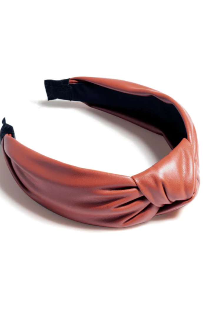 Knotted Faux Leather Headband
