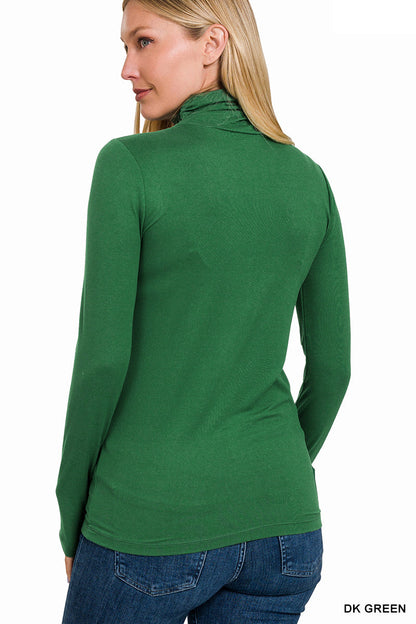 Premium Microfiber Mock Neck Top
