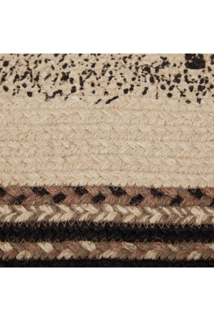 Sawyer Mill Charcoal Poultry Jute Rug Oval W/ Pad 20X30