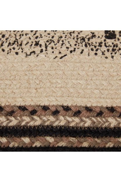 Sawyer Mill Charcoal Poultry Jute Rug Oval W/ Pad 20X30