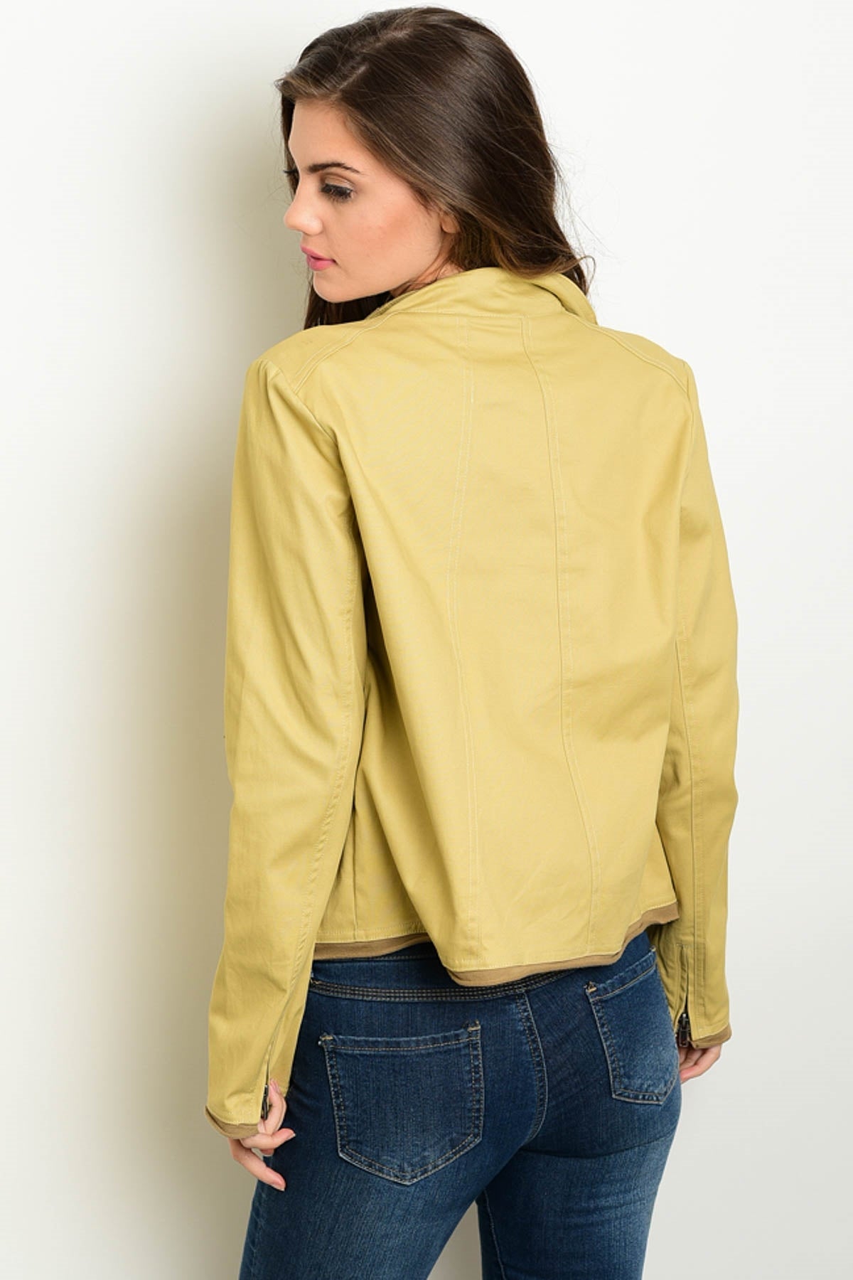 Draped Double Color Jacket