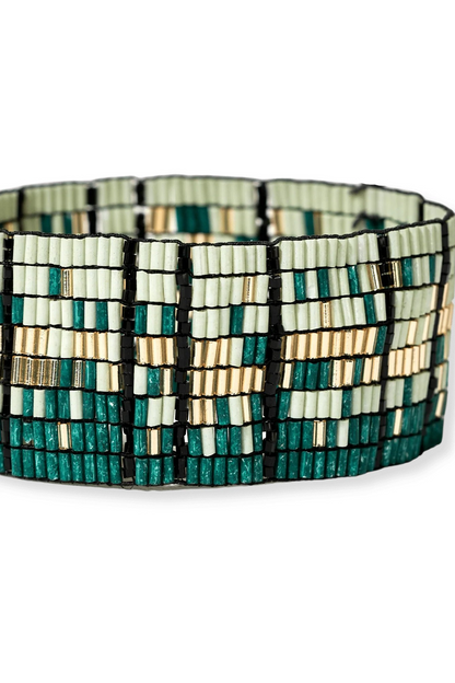 Natalia Mixed Luxe Bead Gradient Stretch Bracelet