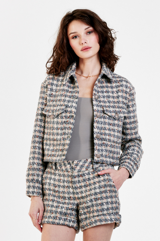 Morgan Tweed Cropped Jacket