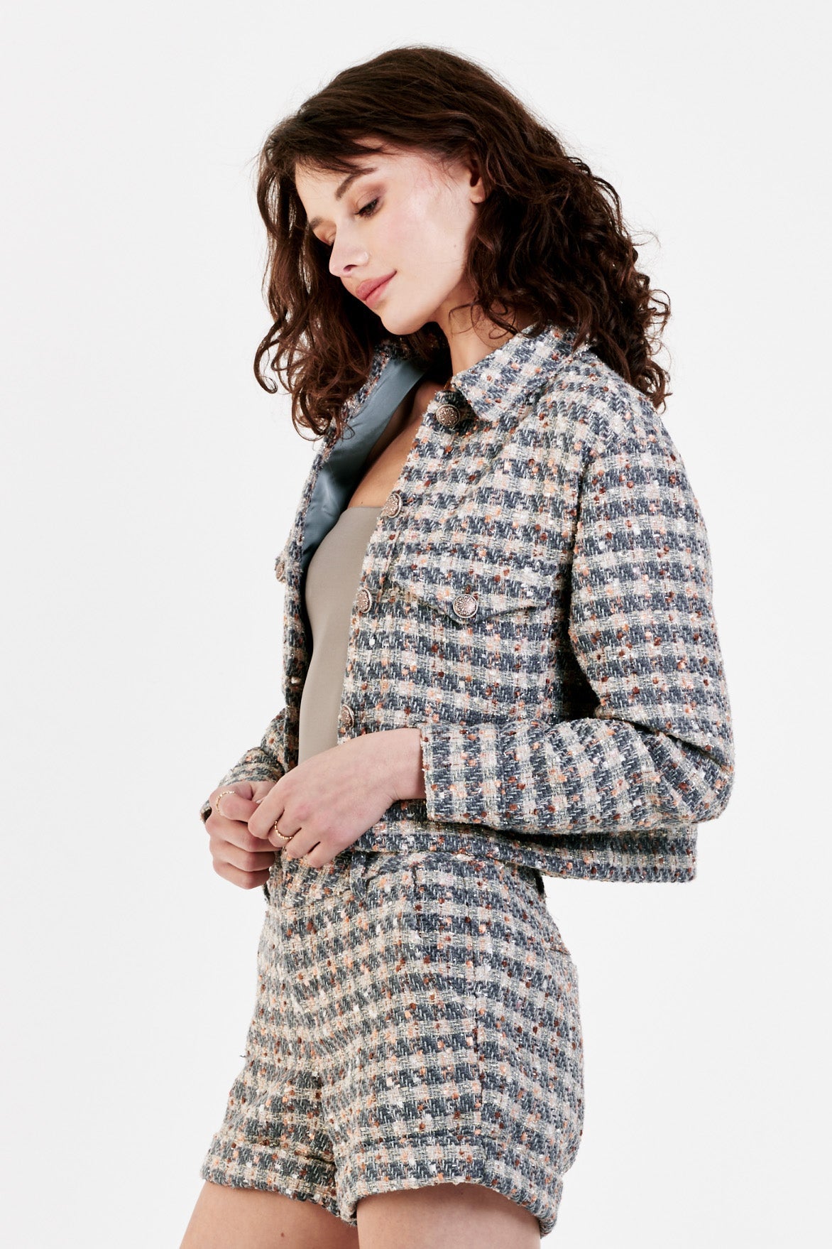 Morgan Tweed Cropped Jacket