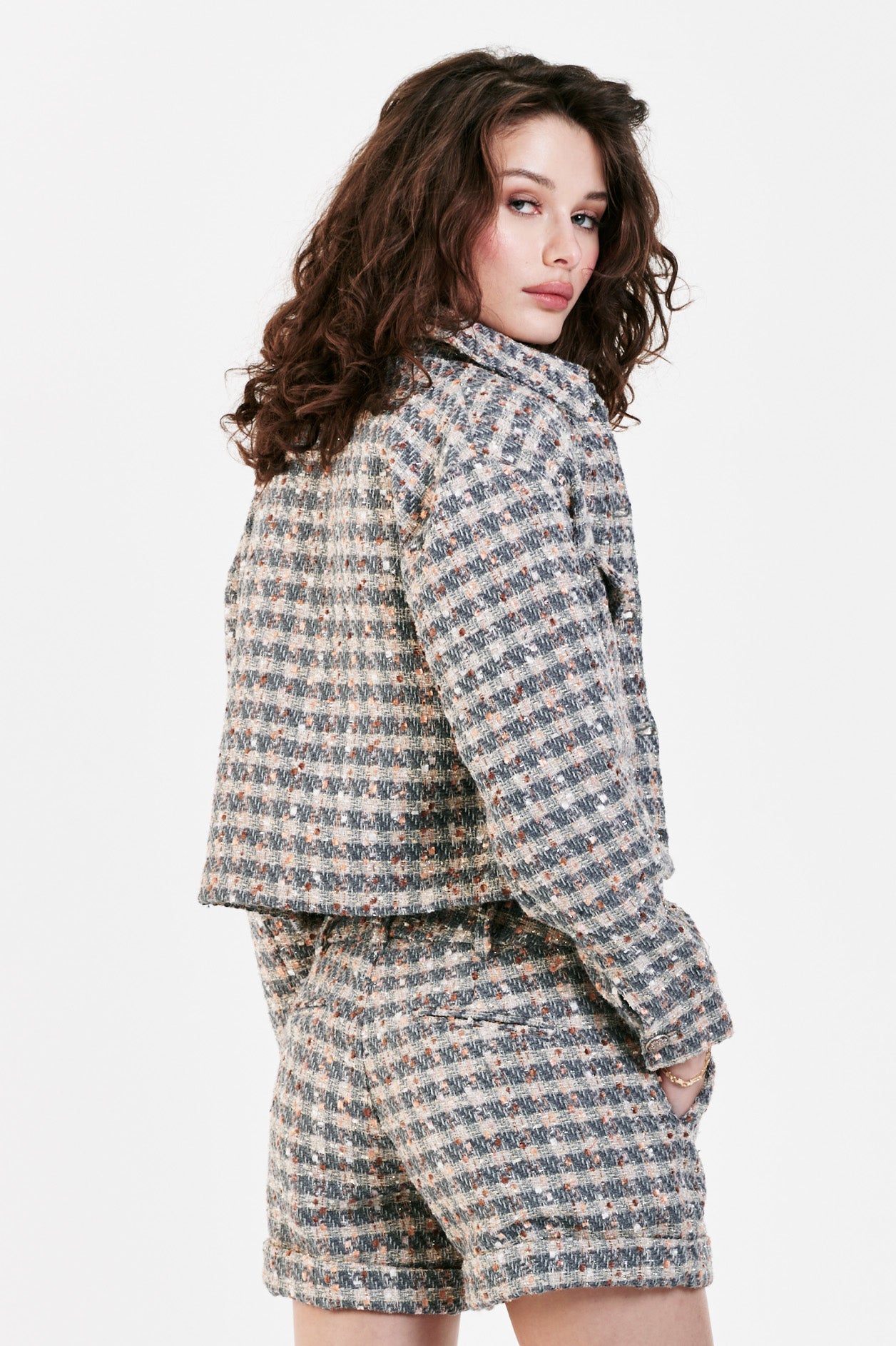 Morgan Tweed Cropped Jacket