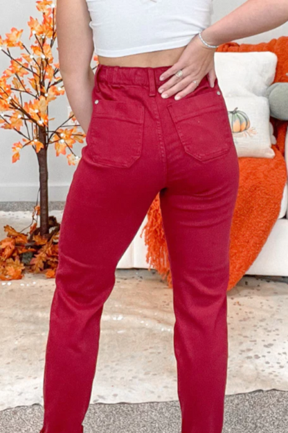 HIGH WAIST PULL ON CUFFED JOGGERS