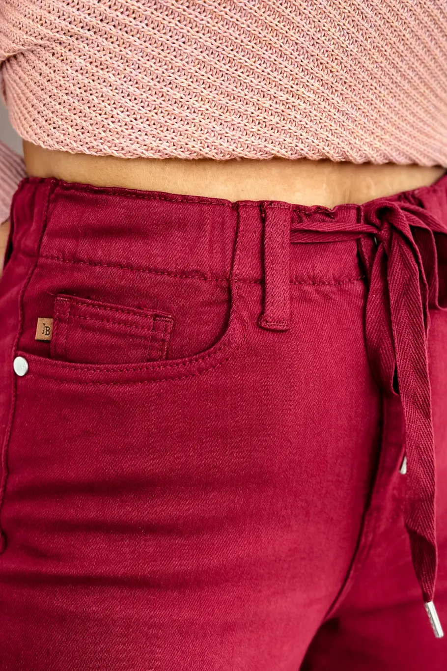 HIGH WAIST PULL ON CUFFED JOGGERS