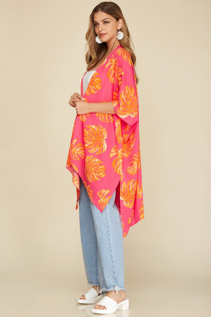 Palm Print Kimono