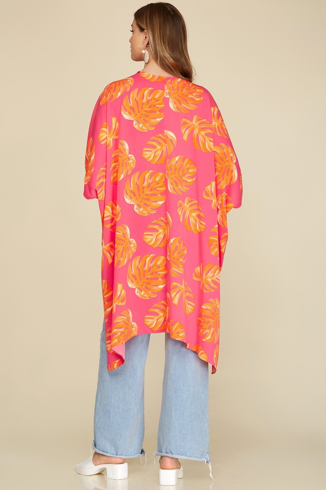Palm Print Kimono