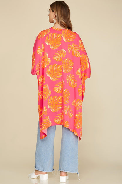 Palm Print Kimono