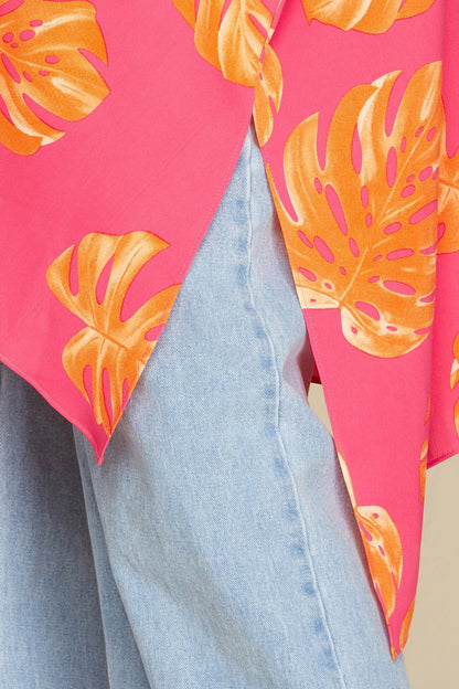 Palm Print Kimono