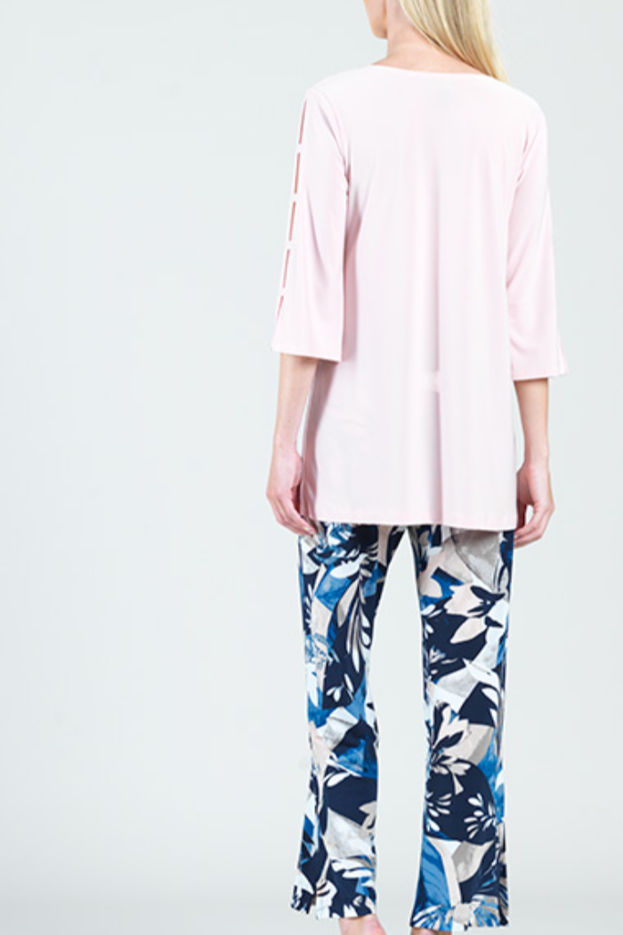Ladder Sleeve Scoop Neck Tunic Blouse