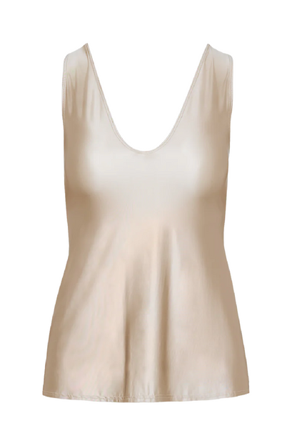 Faux Silk V-neck Tank