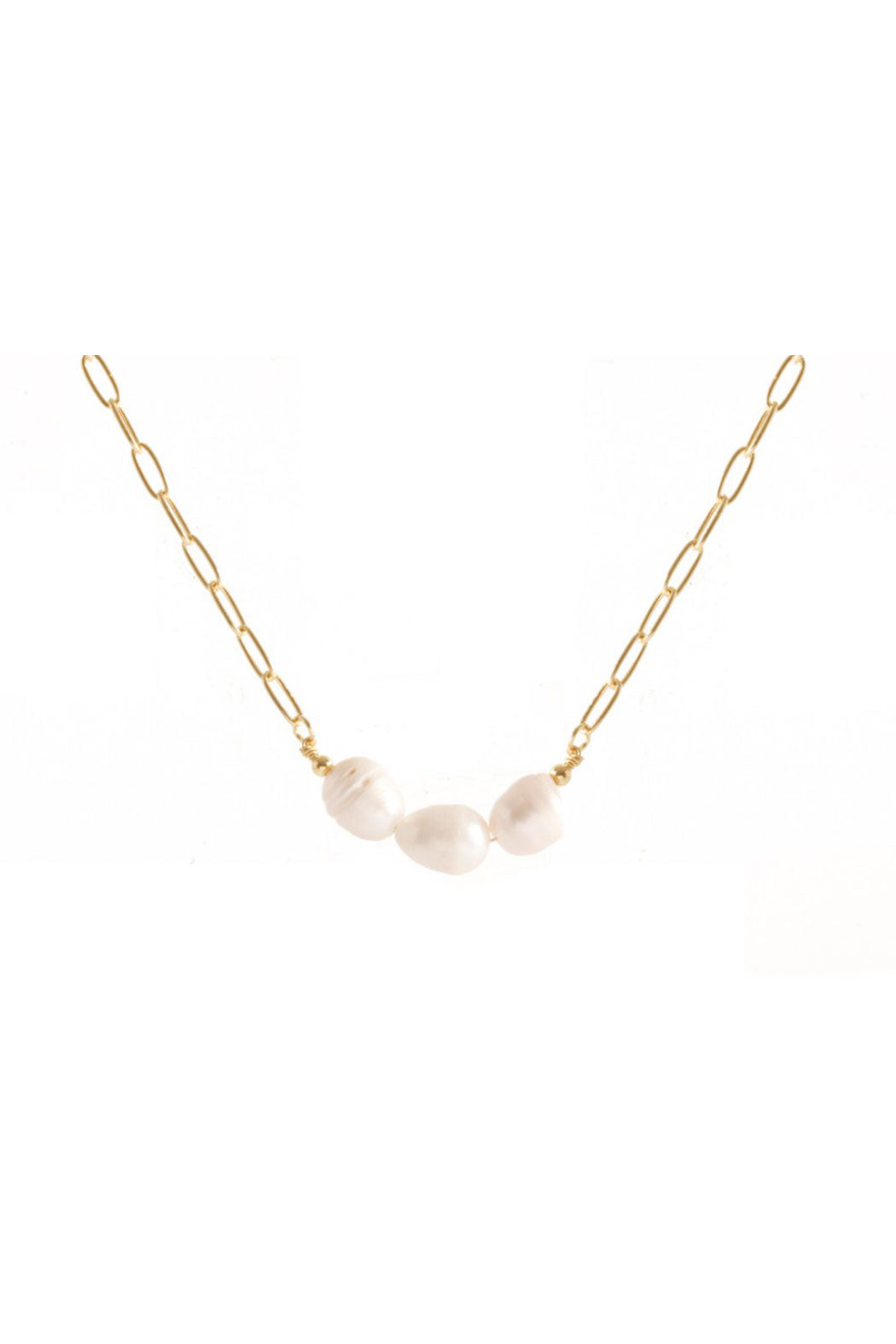 Chain Pearl Necklace