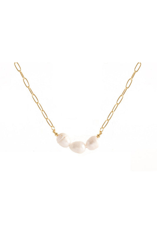 Chain Pearl Necklace