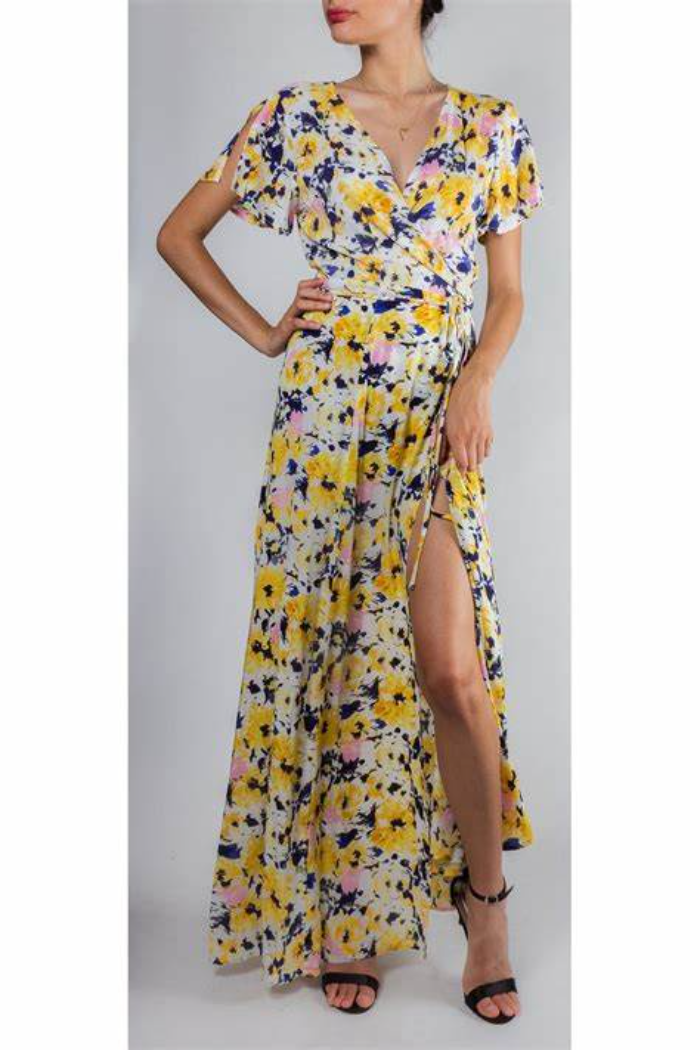 Monet FLoral Wrap-Dress