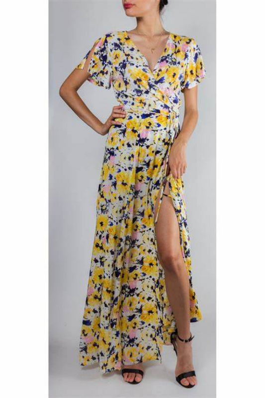 Monet FLoral Wrap-Dress