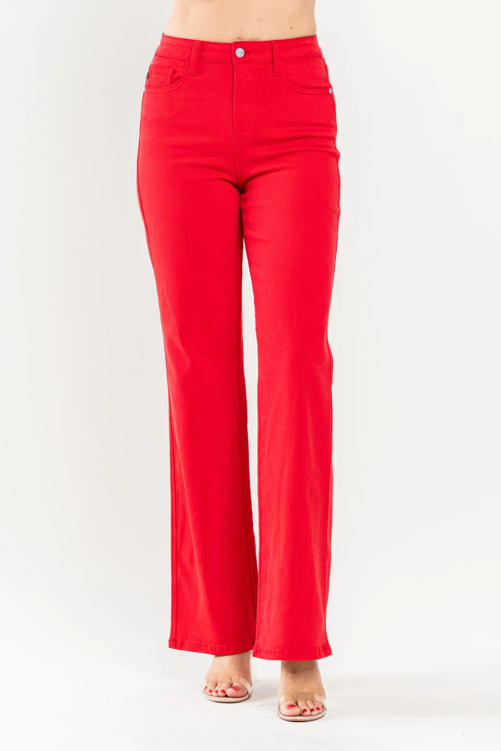 High Waist Garment Dyed 90's Straight Jeans