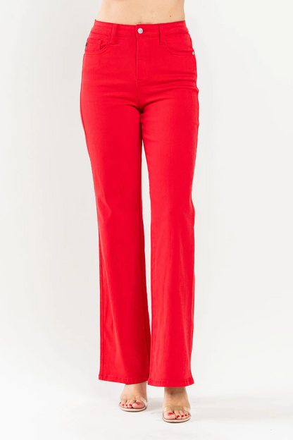 High Waist Garment Dyed 90's Straight Jeans