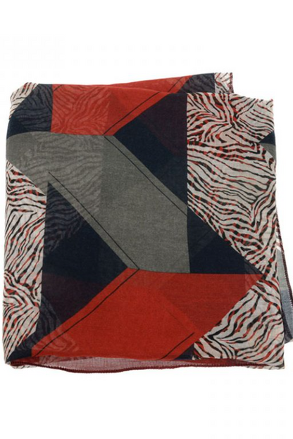 Joy Susan Abstract Tiger Scarf