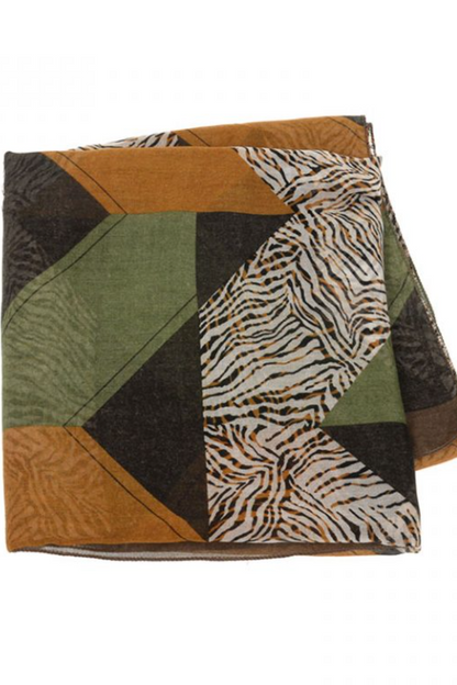 Joy Susan Abstract Tiger Scarf