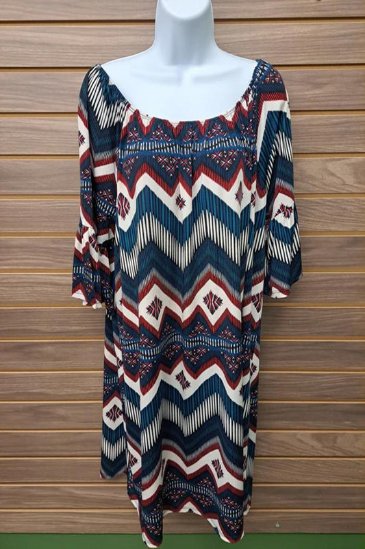 Plus Dress Bell Sleeve