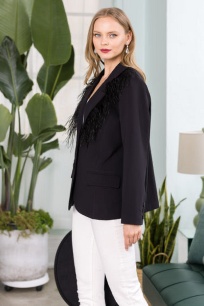 Cozy Feather Swing Jacket