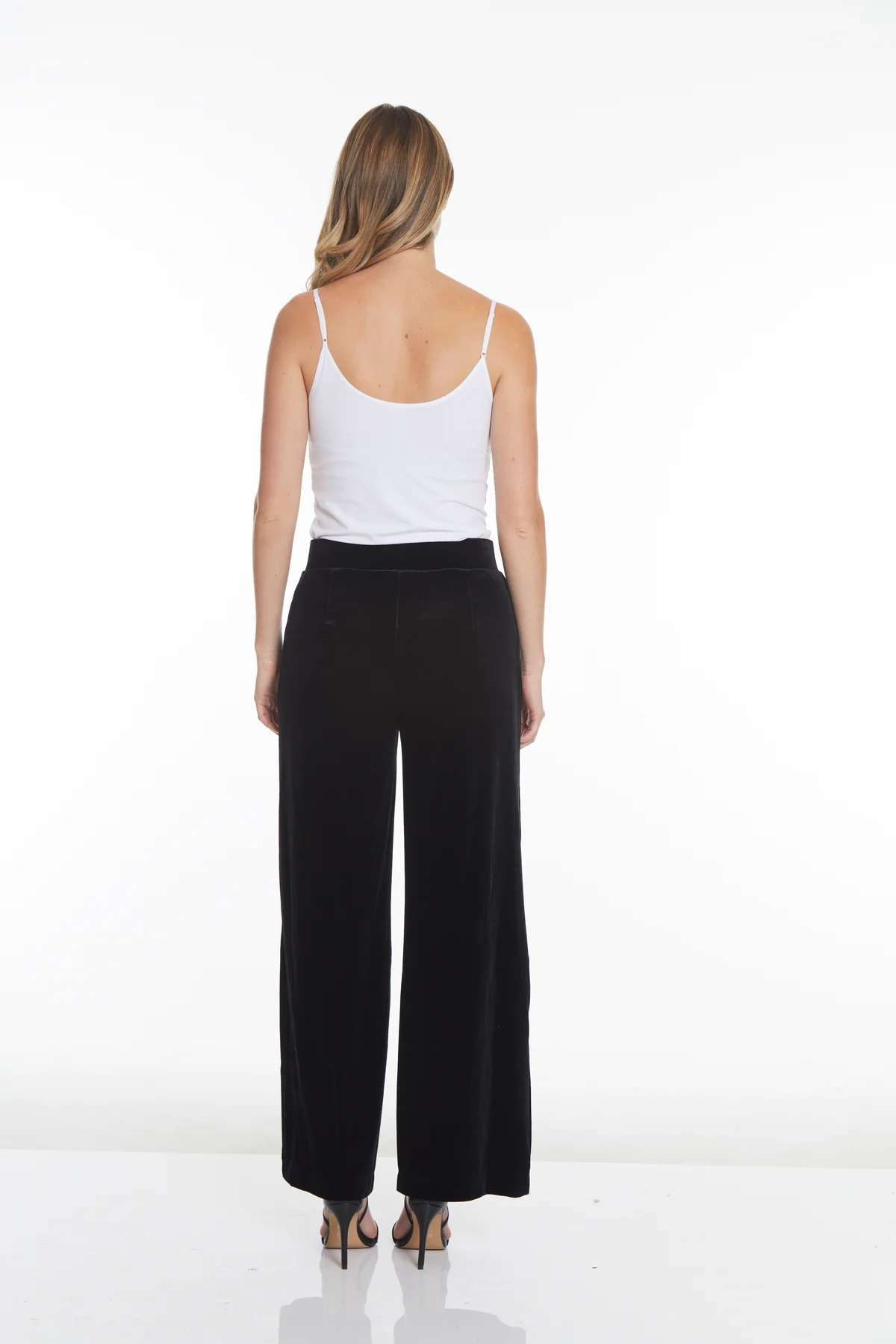 PULL-ON WIDE LEG VELVET PANT