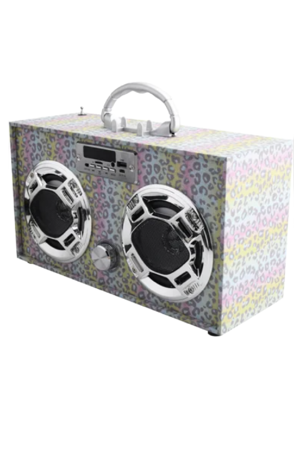 Leopard Glitter Bluetooth Boombox