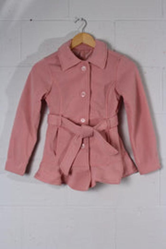 Pink Belted Peacoat