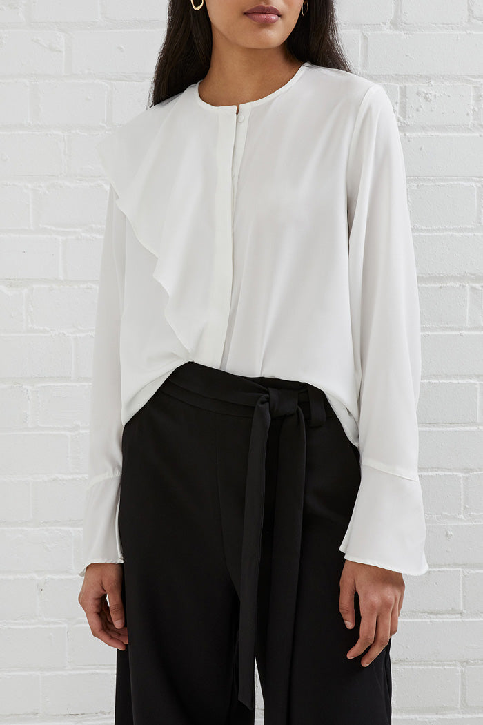 Crepe Asymmetrical Shirt