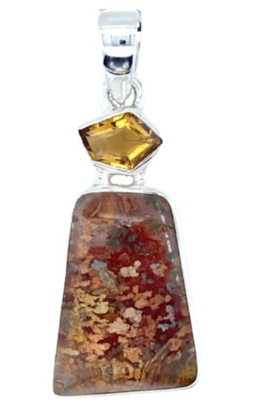 Lodolite Citrine Shaman Dreamstone Pendant