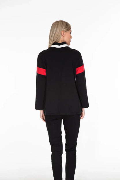 PRINT JERSEY KNIT JACKET