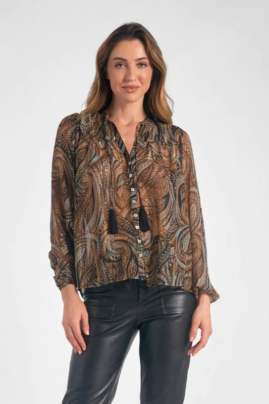 Paisley Chiffon Blouse