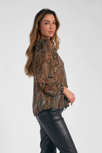 Paisley Chiffon Blouse