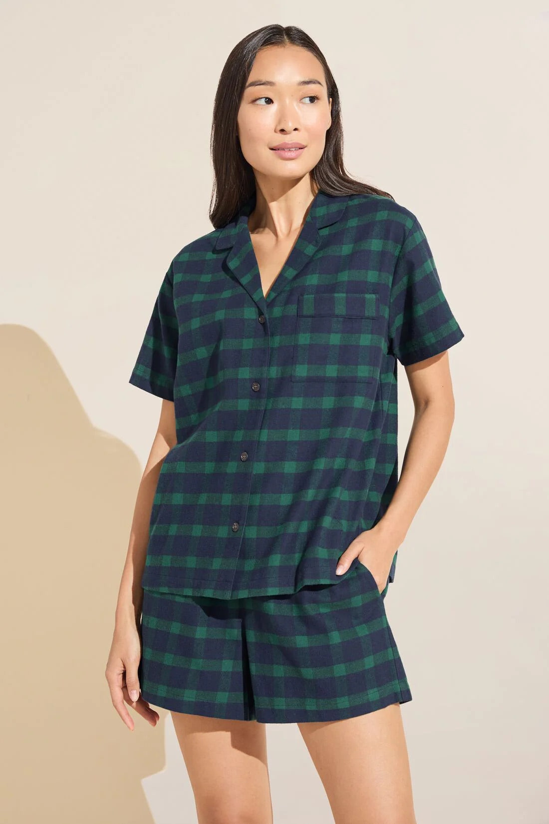 Eberjey Flannel Short Pj Set
