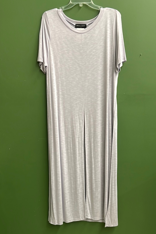 Long split tunic short sleeved