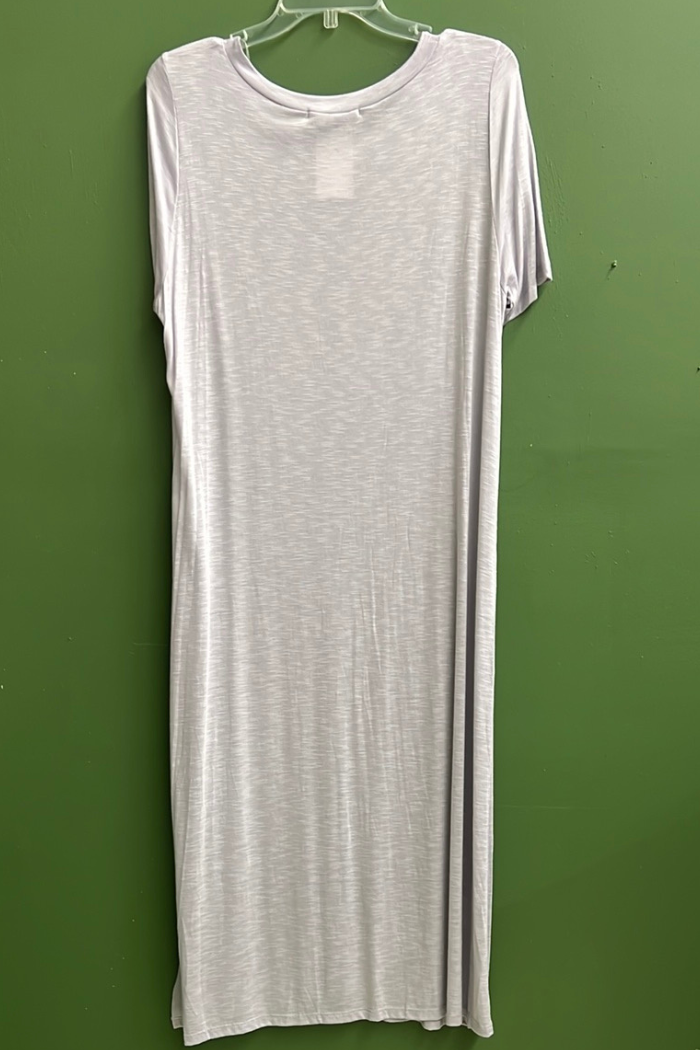 Long split tunic short sleeved